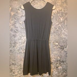 Athleta black peplum tennis prep A-line stretchy waist dress